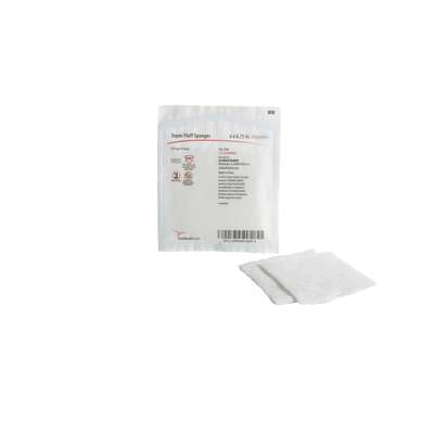 Cardinal Health Sterile 100% Cotton Medium Fluff Sponge 6" x 6-3/4" Sterile 2's. 1 Each