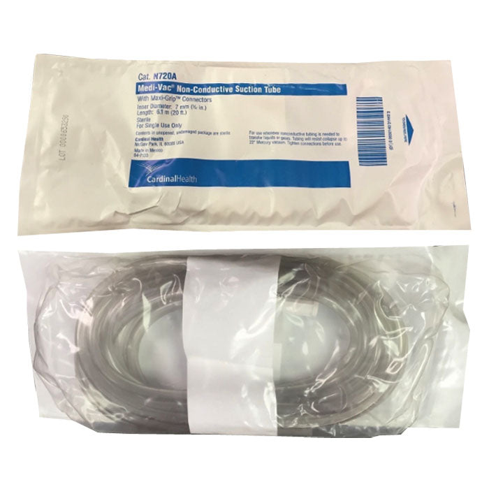 Medi-Vac Clear Nonconductive Tubing, 9/32" x 20'L (7mm x 6.1m), Sterile 1 Each