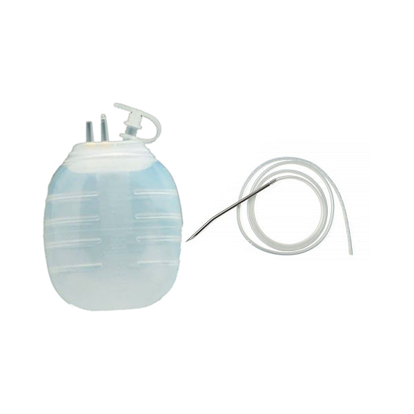Jackson-Pratt Round Silicone Drain with Trocar Wound Drainage System, 400cc, 19 fr, 1/4" 1 Each