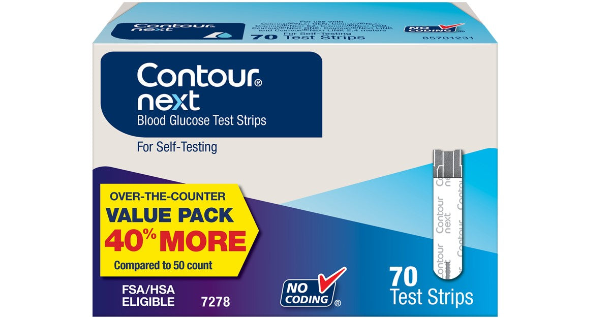 Contour Next Blood Glucose Test Strip (70 count) 70 Box