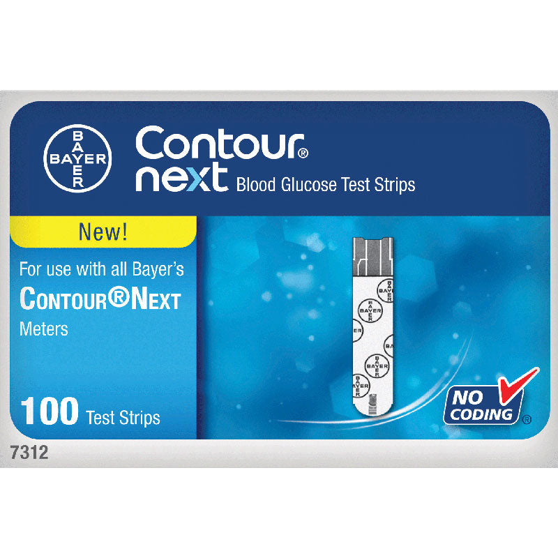 Contour Next Blood Glucose Test Strip (100 count) 100 Box