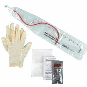 TOUCHLESS Female Red Rubber Intermittent Catheter Kit 14 Fr 550 mL 1 Each