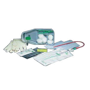 Slim-Line Paperboard Red Rubber Catheter Tray 15 Fr 1000 mL Due to Covid-19 related supply shortages, product may not contain gloves 1 Each