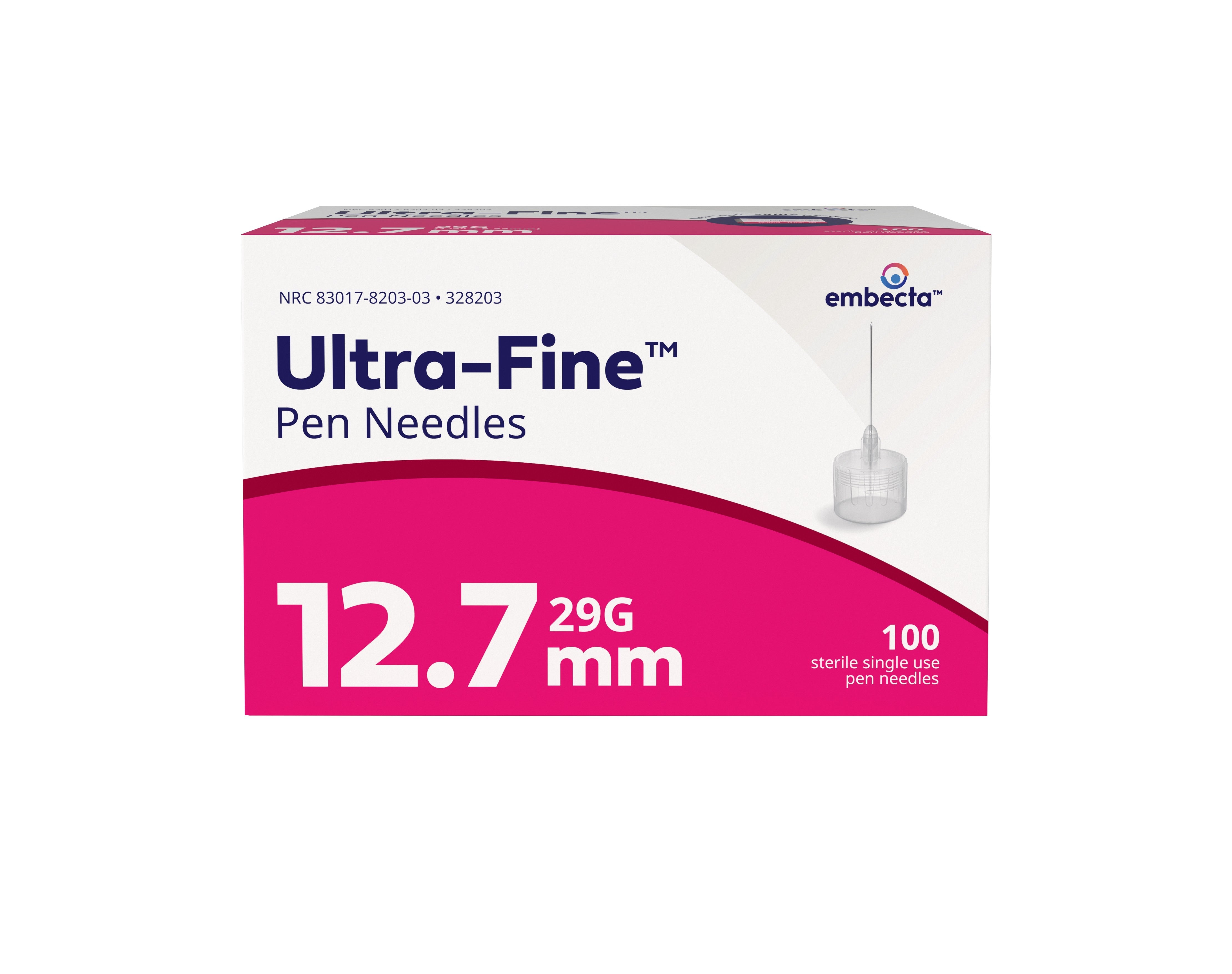 Ultra-Fine Pen Needle 29G x 1/2" (100 count) 100 Box