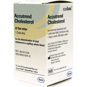 Accutrend Cholesterol Test Strips 25/Vial 25 Box