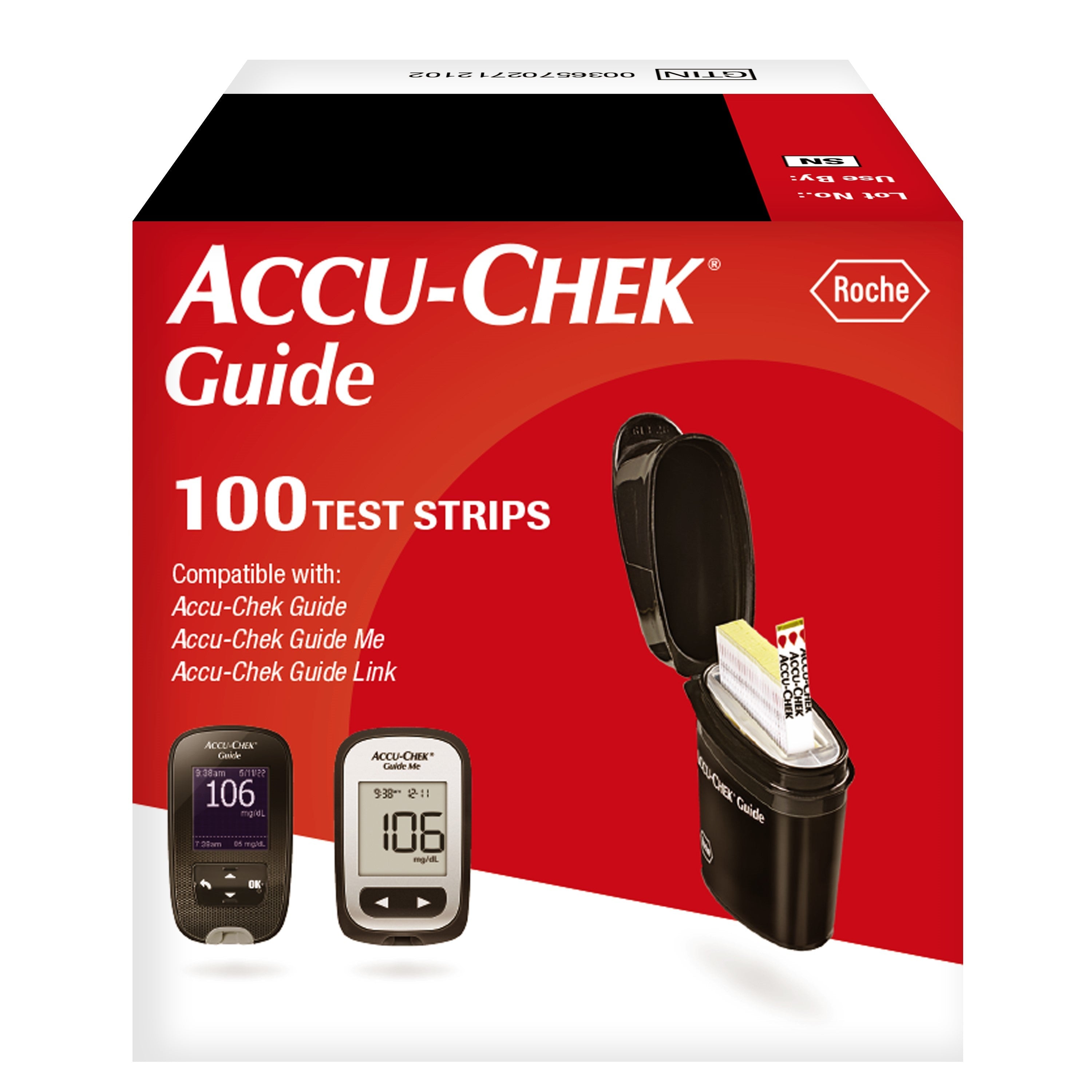 Accu-Chek Guide 100 ct Blood Glucose Test Strips 100 Box