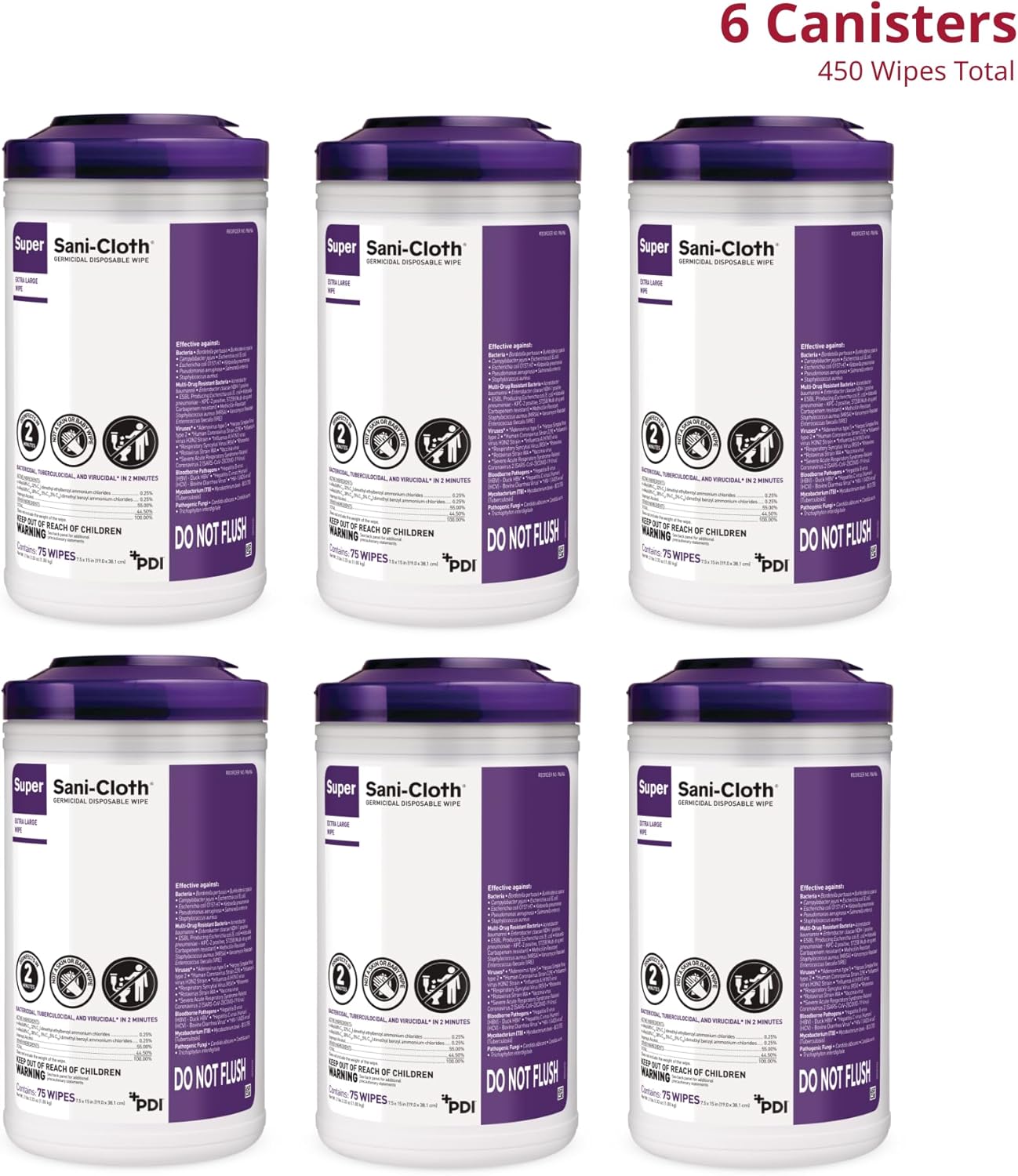 Super Sani-Cloth Germicidal Wipe, XL
