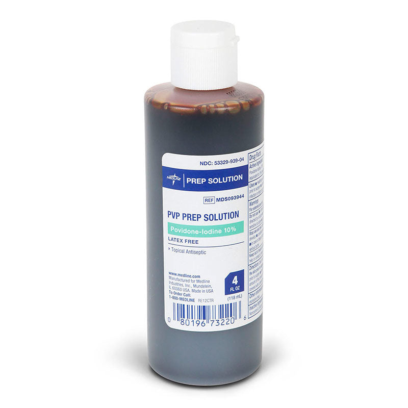 Povidone Iodine Prep Solution 10% USP, 4 oz. Bottle 1 Each