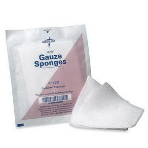 Caring Non-Sterile Woven Gauze Sponge 4" x 4", 8-Ply 200 Pack