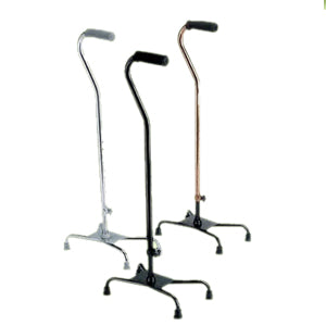 Guardian Aluminum Large Base Quad Cane, Chrome 1 Each