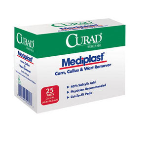 Curad MediPlast 40% Salicylic Acid Plaster 2" x 3" 25 Box