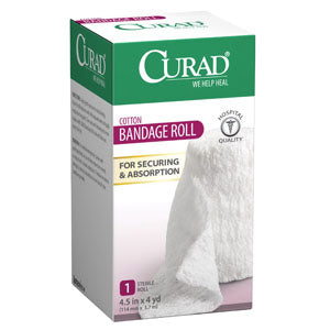 Curad Cotton Bandage Roll, 4.5" x 4 yd 1 Each