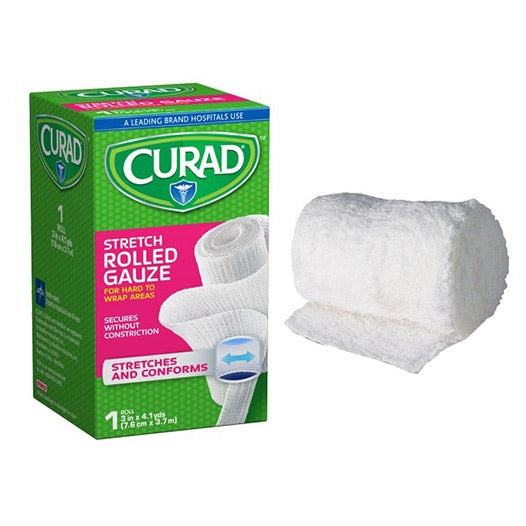 Curad Rolled Gauze Bandage, 3" x 4-1/10 yds. 1 Each