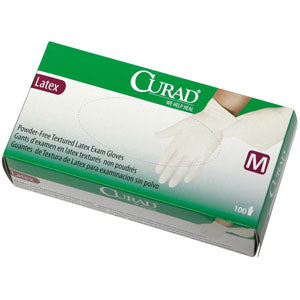 CURAD Non-Sterile Powder-Free Textured Latex Exam Glove Small 100 Box