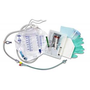 100% Silicone Closed System Foley Catheter Tray 16 Fr 10 cc 1 Each