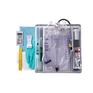 100% Silicone Closed System Foley Catheter Tray 18 Fr 10 cc 1 Each
