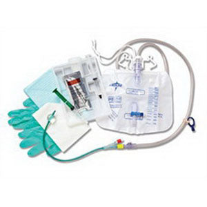 Silvertouch 100% Silicone Closed System Foley Catheter Tray 16 Fr 5 cc 1 Each