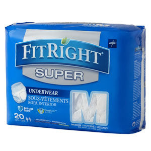 FitRight Super Protective Underwear, Medium  28" - 40" 20 Pack