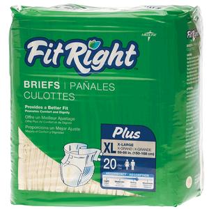 FitRight Plus Brief 2X-Large 60" - 69" 20 Pack