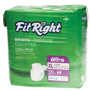 FitRight Ultra Brief 2X-Large 60" - 69" 20 Pack