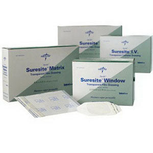 Suresite Transparent 2 Handle Film Dressing 4" x 5" Rectangle 50 Box