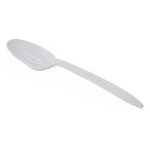 Plastic Teaspoon, White, Bulk 1000 Case