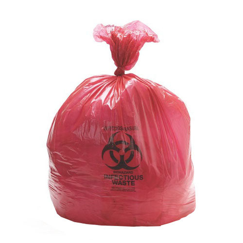 Biohazard Liners, Red, 31" x 43", 33 Gallon 1 Each