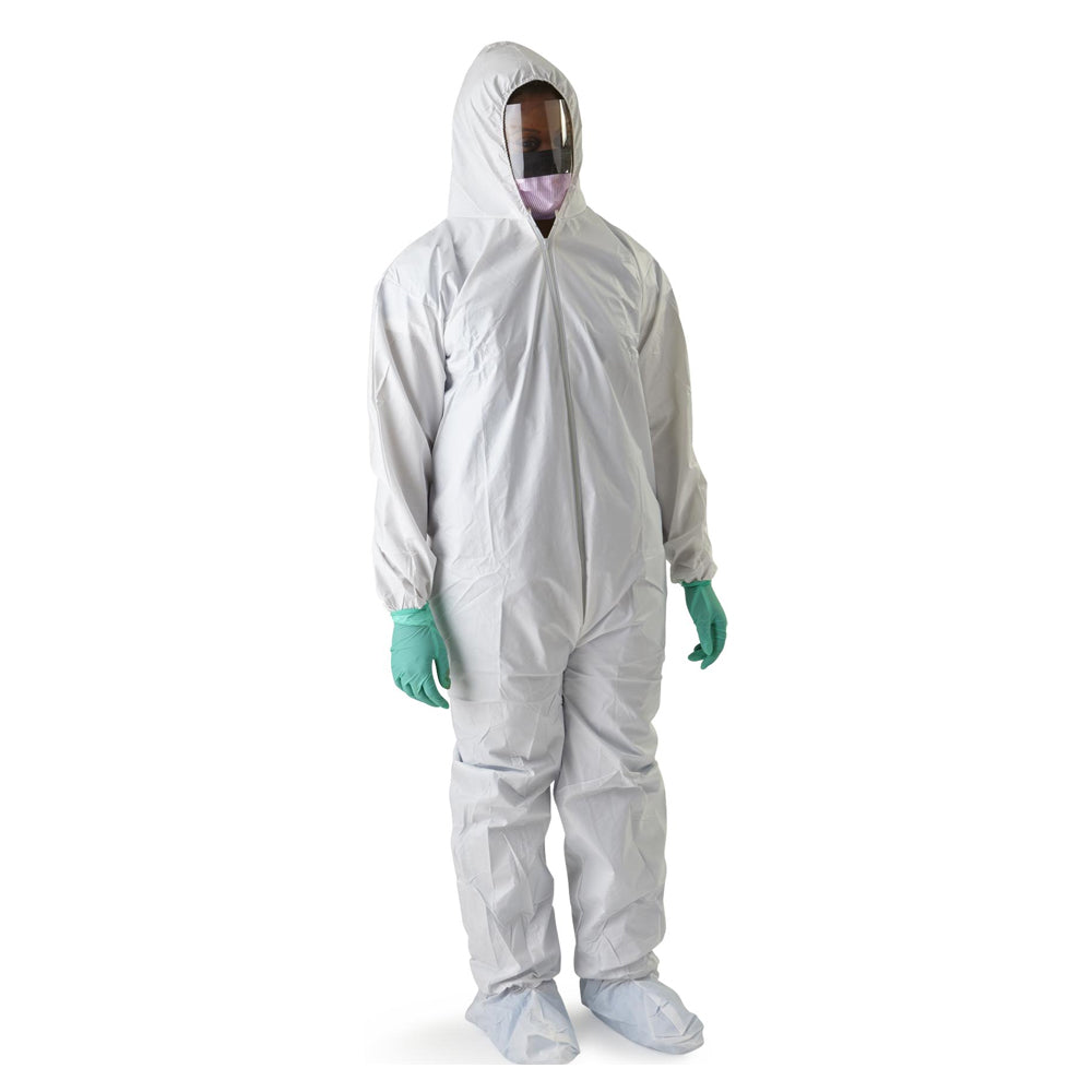 Anti-Static Microporous Breathable Coveralls with Hood and Boots, 2X-Large 1 Each
