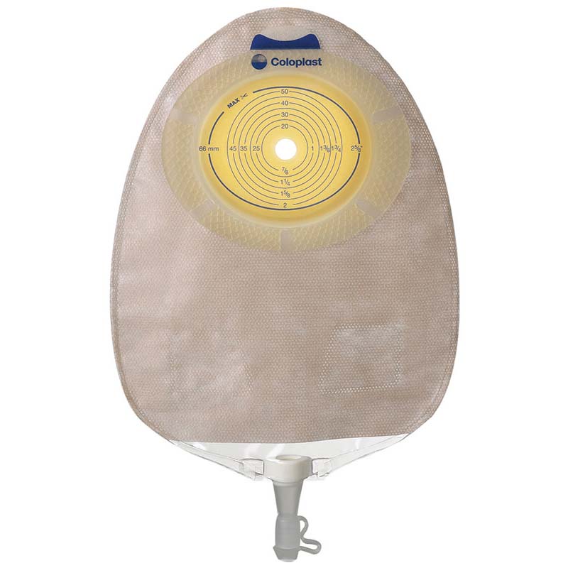 SenSura Xpro Non-Convex Extra-Extended Wear Urostomy Pouch Pre-Cut 1-1/4", Opaque 10 Box