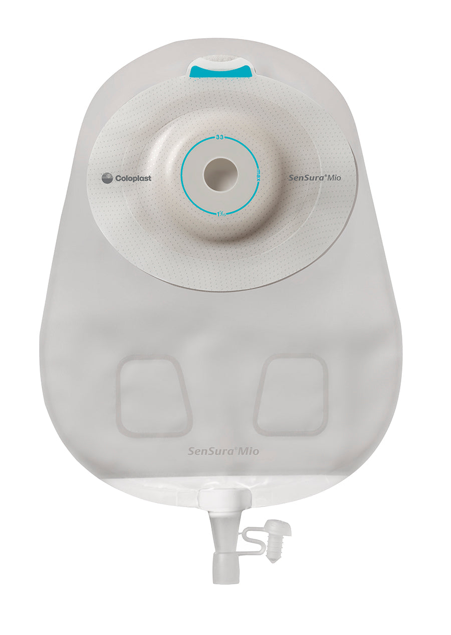 SenSura Mio 1-Piece Urostomy Pouch, Soft Convex, Maxi, Transparent, Pre-cut 1" (25 mm) 10 Box