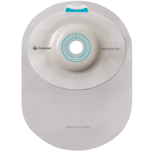 SenSura Mio 1-Piece Closed Pouch, Convex Light, Maxi, Opaque with Inspection Window, Cut-to-fit 10 Box