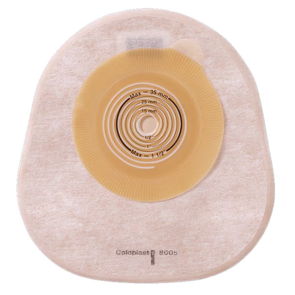 Assura ColoKids 1-Piece Pediatric Closed-End Pouch Cut-to-Fit Flat 5/8" - 1-1/2", Transparent 30 Box
