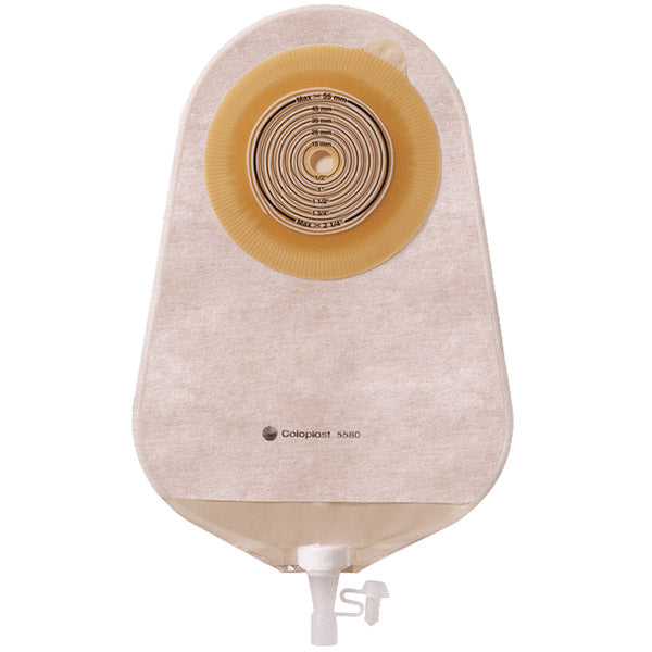 Assura 1-Piece Non-Convex Standard Wear Urostomy Pouch Cut-to-Fit 3/8" - 2-1/4" (Custom), Transparent 10 Box
