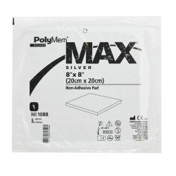 Ferris PolyMem MAX Silver Non-Adhesive Pad Dressing, 8" x 8"