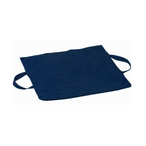 Duro-Gel Flotation Cushion, 16" x 18" x 2", Polyester Cotton, Navy 1 Each