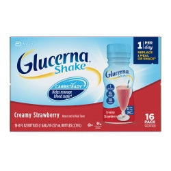 Glucerna Shake Ready-to-Drink Creamy Strawberry with Carb Steady 8 oz/237mL Bottle
