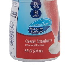 Glucerna Shake Ready-to-Drink Creamy Strawberry with Carb Steady 8 oz/237mL Bottle