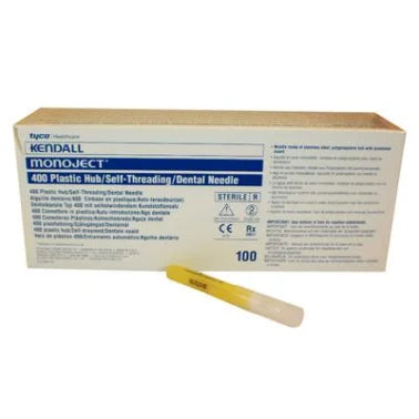 Monoject Dental Needle, Plastic Hub, Yellow