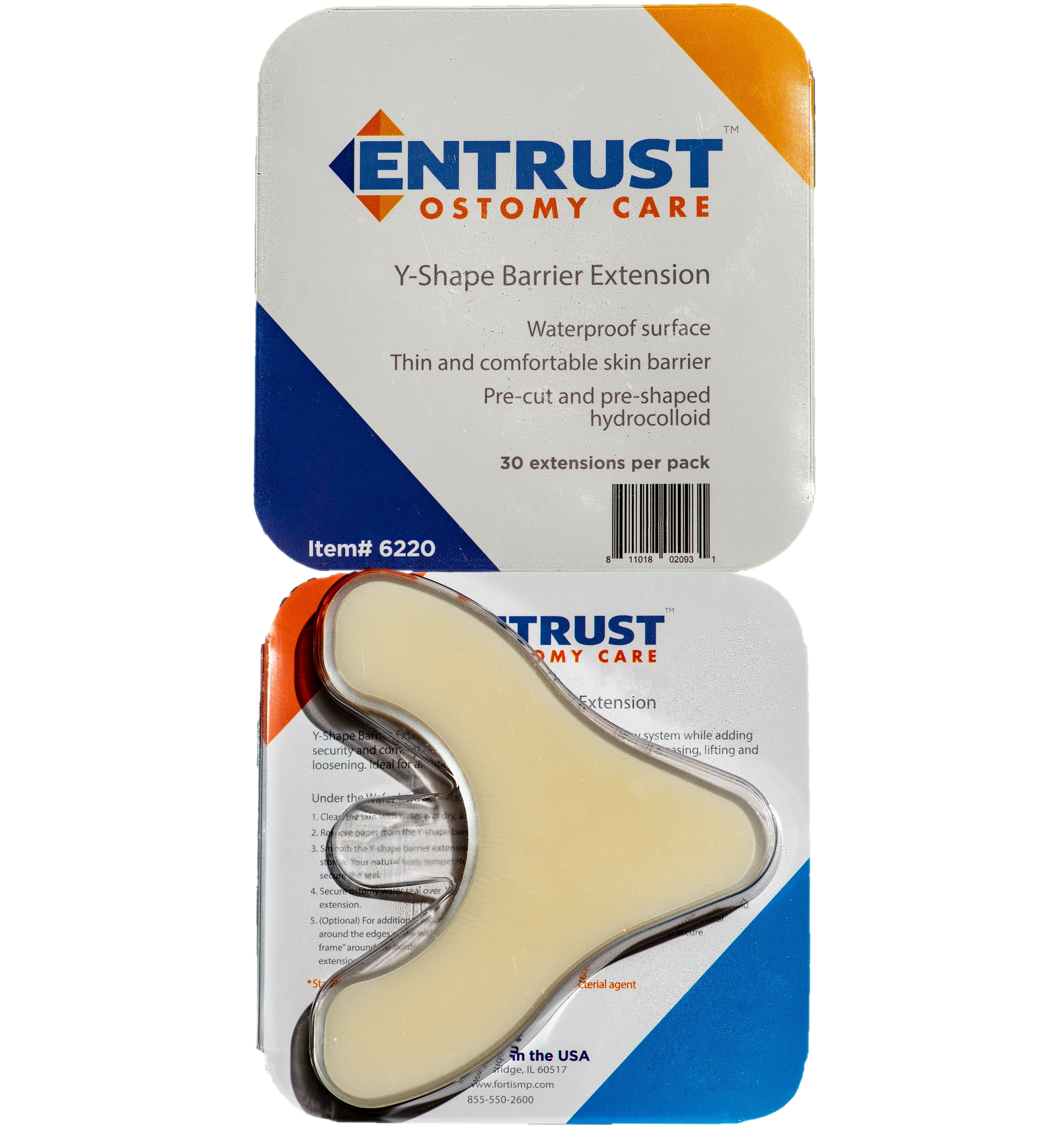 Entrust "Y" Shape Pre-Cut Barrier Extensions, Latex-Free 30 Box