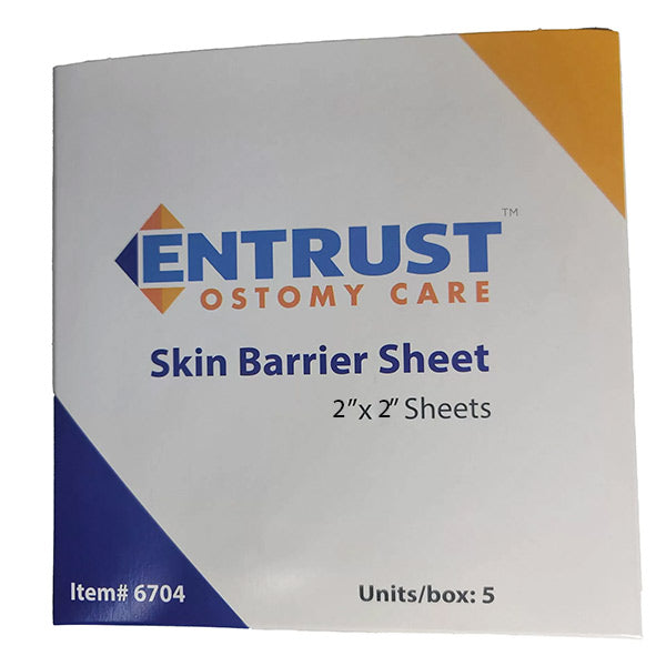 Entrust Skin Barrier Sheet, 2" x 2" 10 Box