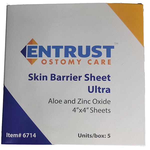 Entrust 4" x 4" Skin Barrier Sheet Ultra, Non-Sterile 5 Box
