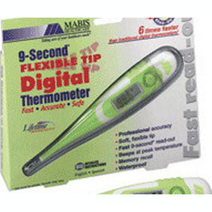 Digital Flexible Tip Thermometer 9 Sec Reading 1 Each