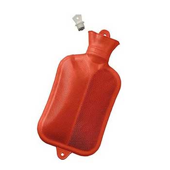 Mabis Rubber Water Bottle, Red 1 Each
