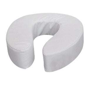 Vinyl Cushion Toilet Seat Riser 4", White 1 Each