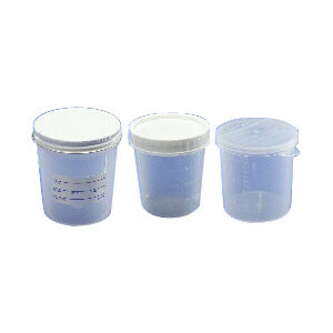 Sterile Graduated Container with Metal Screw-On Cap 6 oz. 100 Case