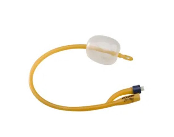 Dover 2-Way Hydrogel Coated Latex Coude Tip Urethral Urinary Catheter, 24 FR, 30mL 1 Each
