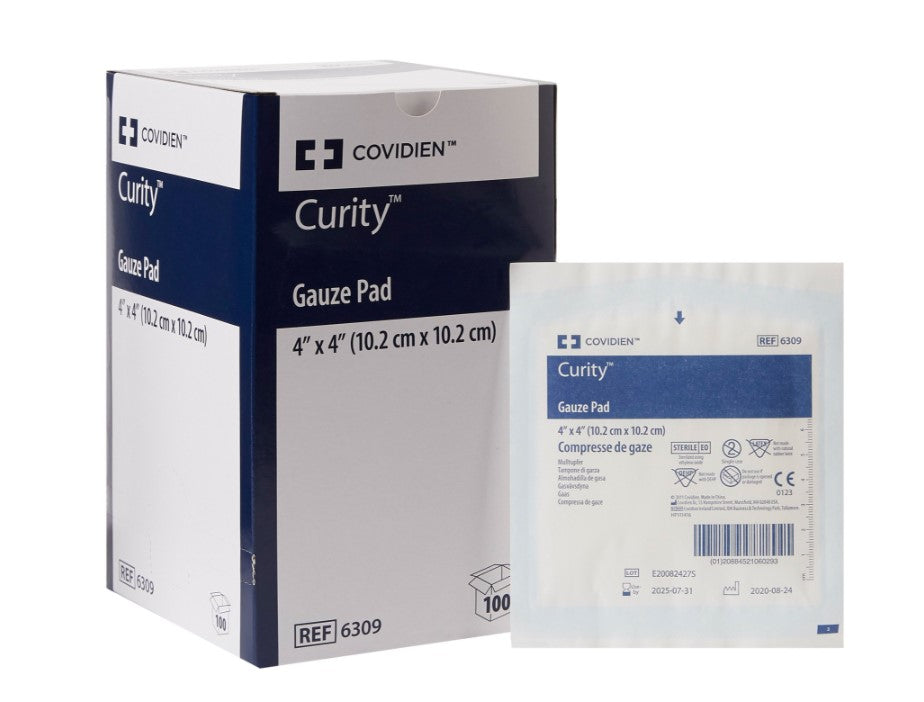 Curity Woven Gauze Sponge, Sterile 1's, 4" x 4",12 Ply