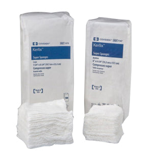 Kerlix Woven Super Sponge, Medium, Sterile 10's Tray, 6" x 6-3/4" 10 Pack