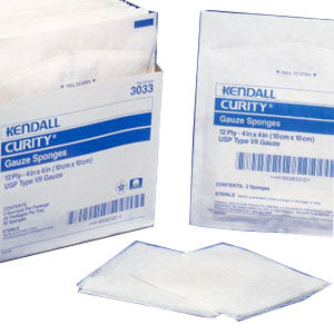 Curity Woven Gauze Sponge, Sterile 10's Tray, 4" x 4", 16 ply 10 Pack