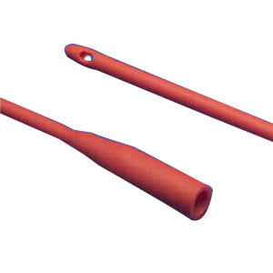 Dover Hydrophilic Coated Red Rubber Urethral Catheter 14 Fr 14" 1 Each